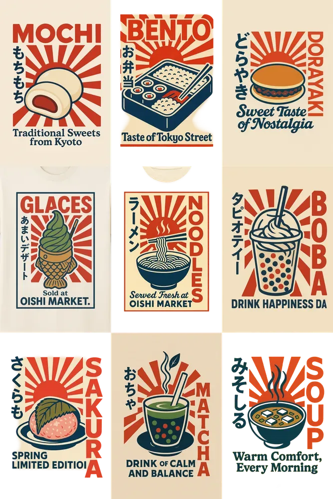 Retro Japanese Tshirt Designs Vintage