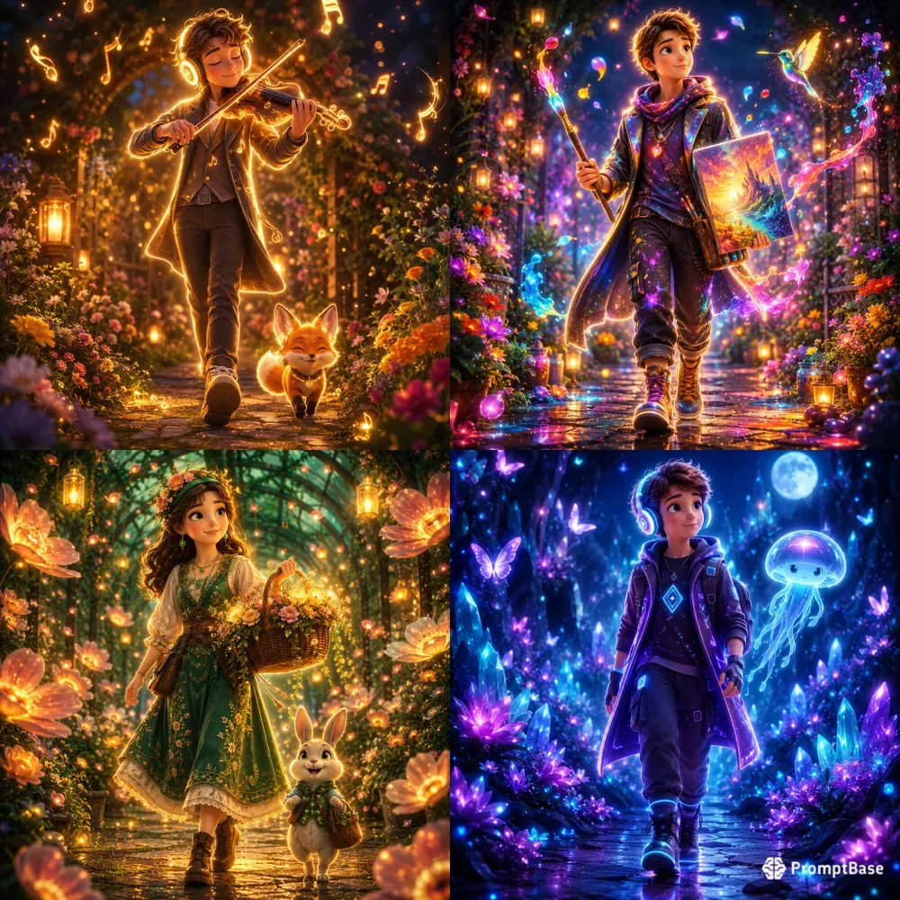 Neon Dream Glow Portraits
