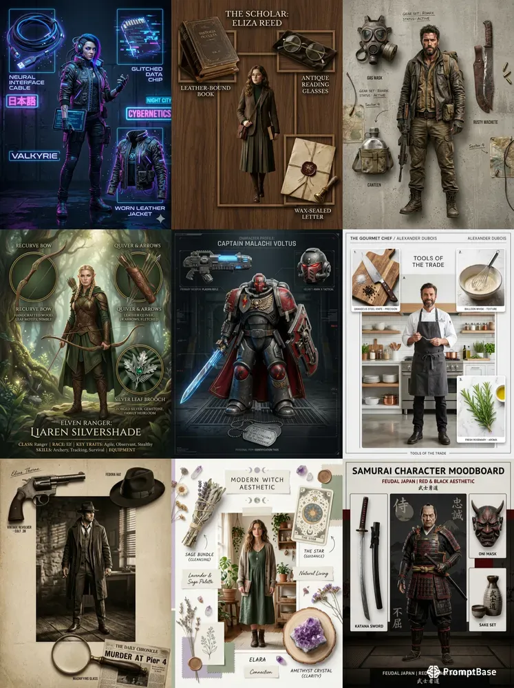 Visual Character Sheet Generator