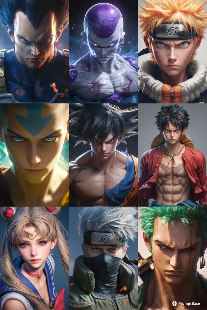 Realistic Anime Manga Characters