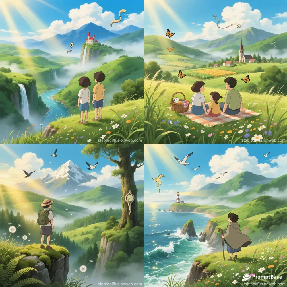 Studio Ghibli Landscape Art