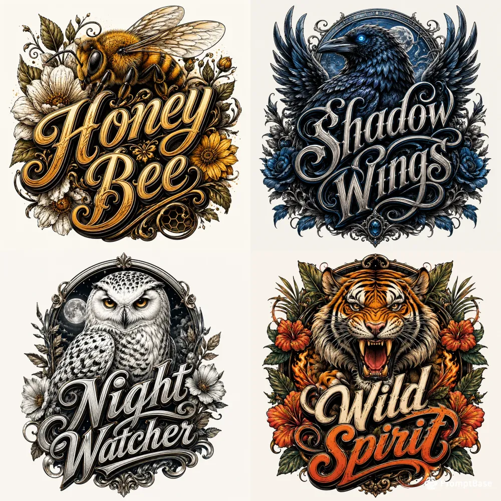 Vintage Animal Typography Logo Generator