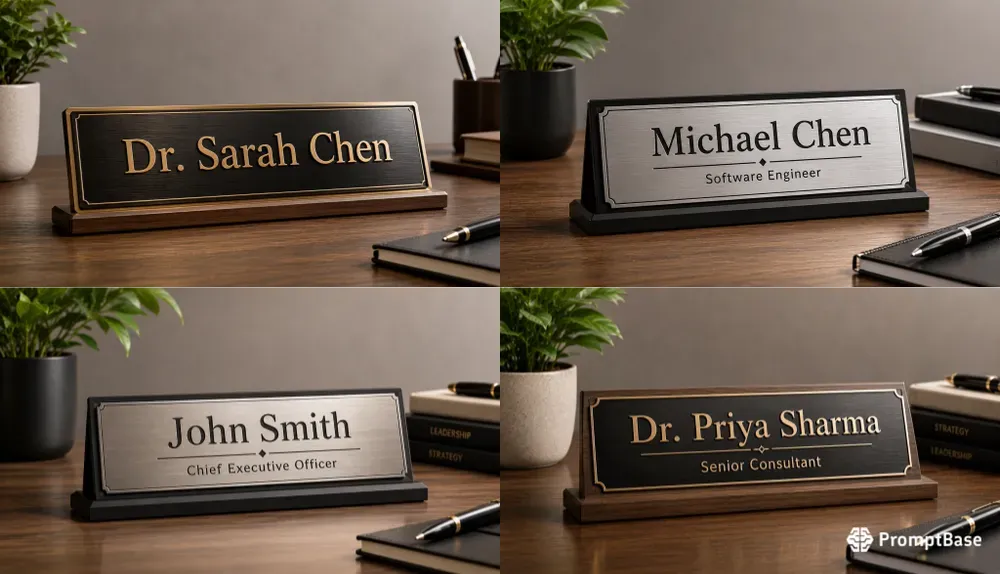 Custom Desk Nameplate Generator