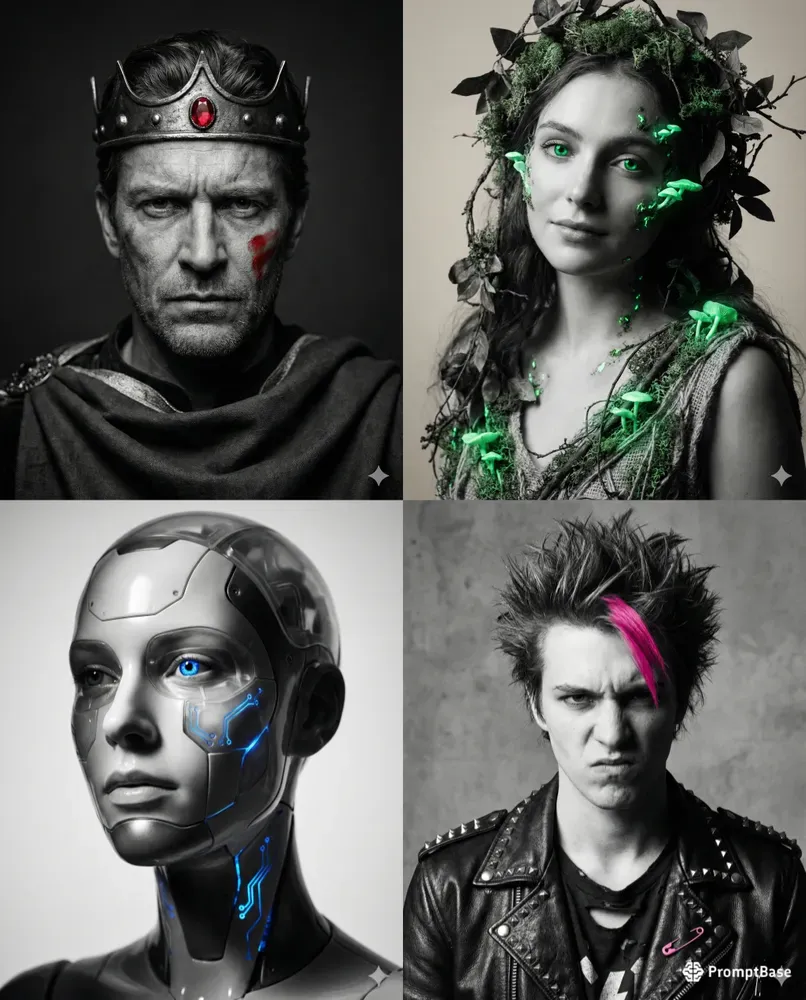 Monochrome Pop Fashion Portraits