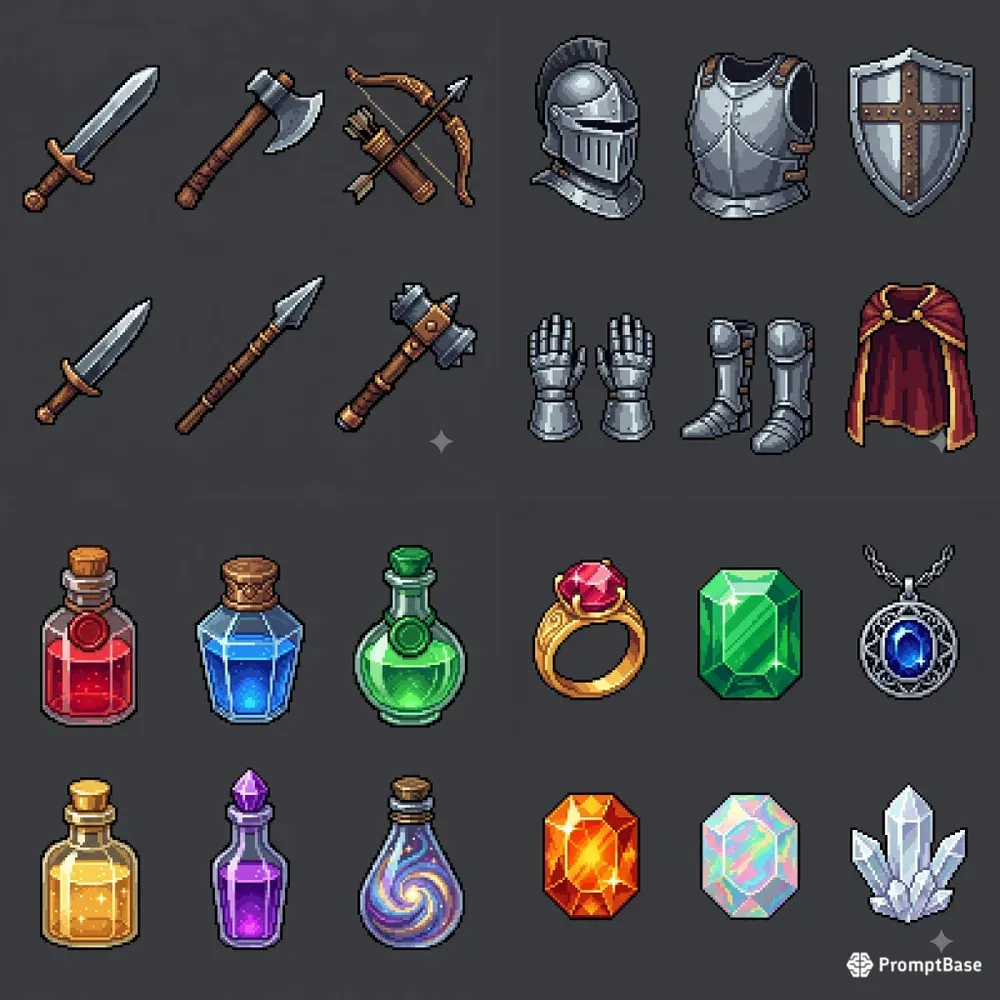 16bit RPG Item Pixel Asset Packs
