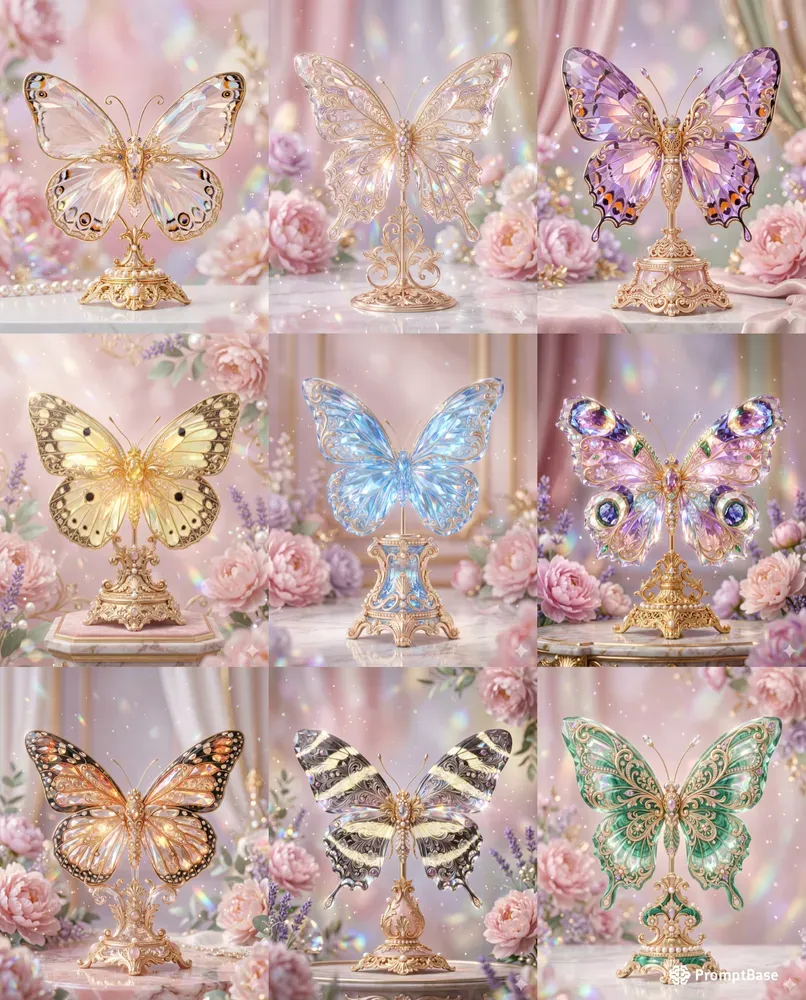 Crystal Butterfly Ornaments