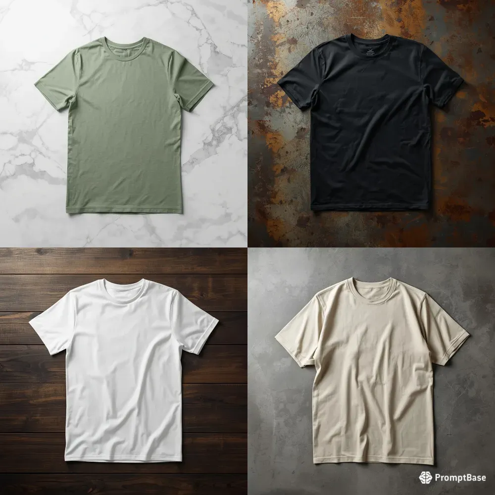 Streetwear Tshirt Flat Lay Mockups