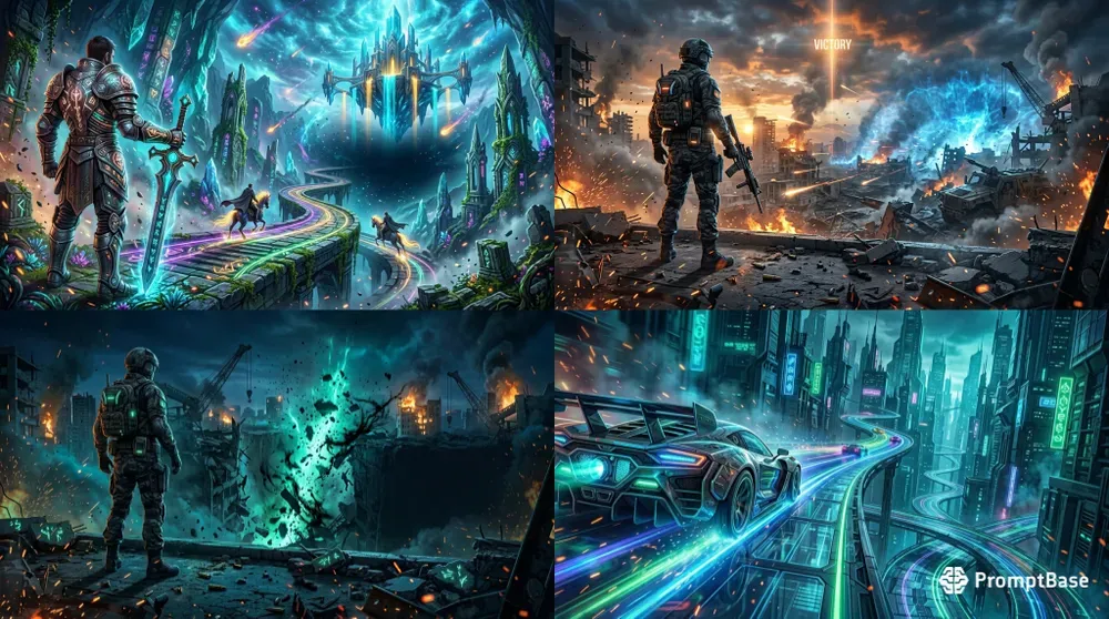 Gaming YouTube Thumbnail Backgrounds