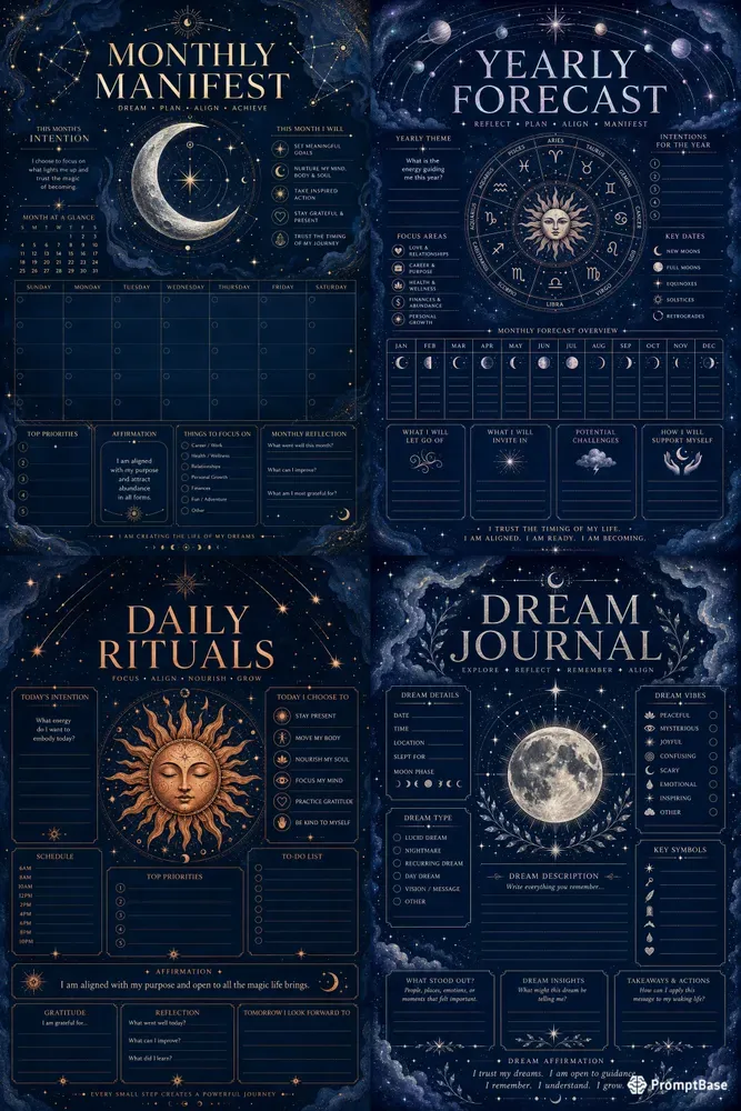 Astrology Digital Planner Dashboards
