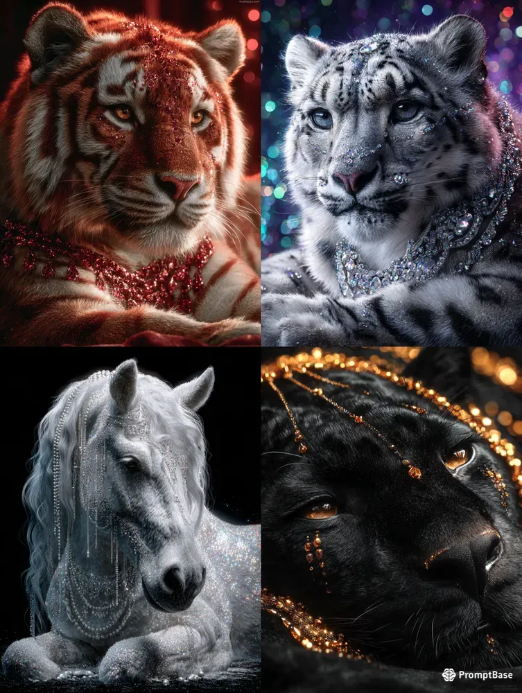 Luxury Animal Gem Portraits