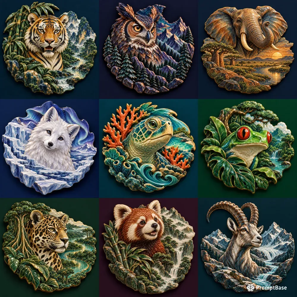 Wildlife Habitat Emblem Art