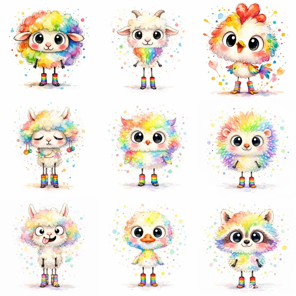 Cartoon Stretched Body Creatures