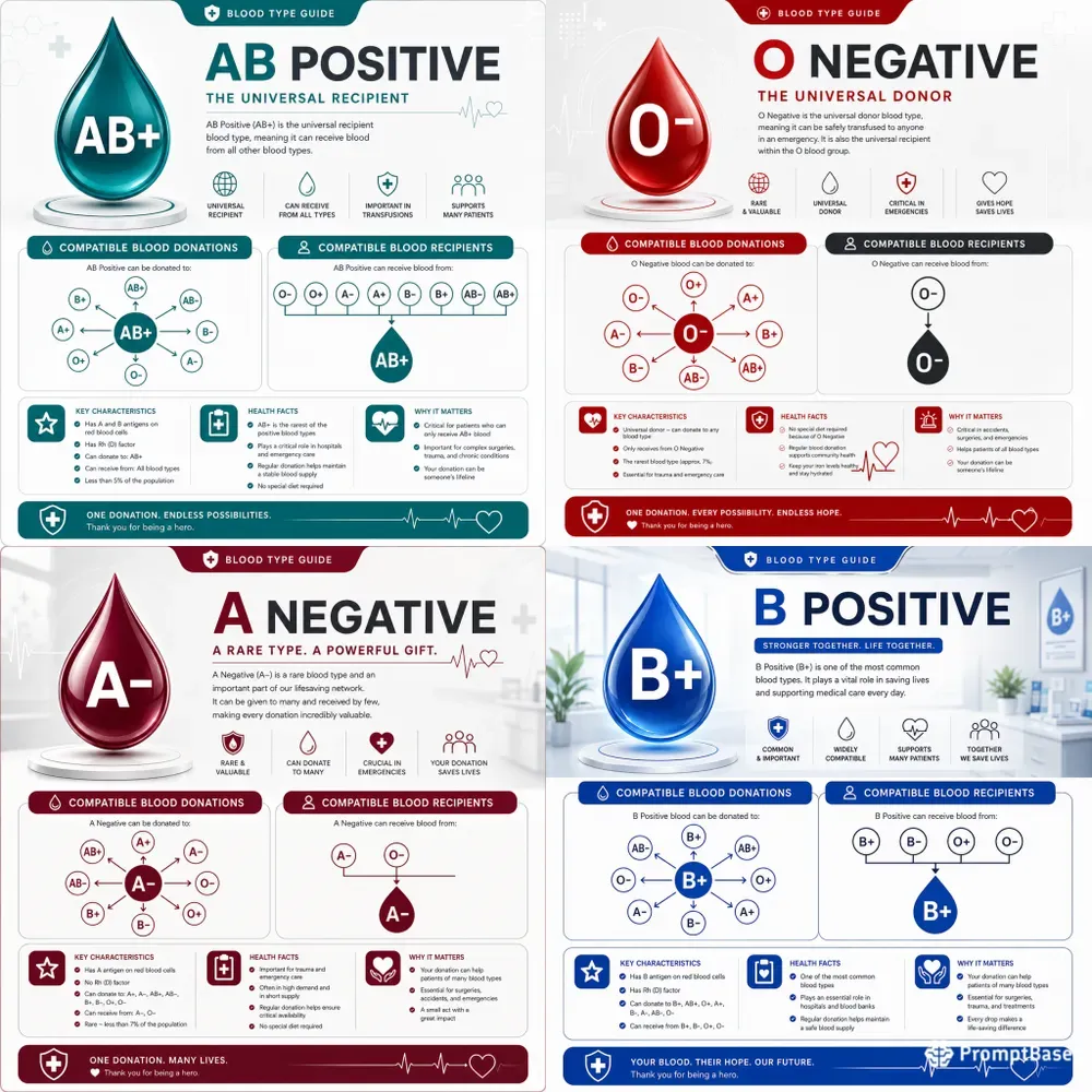 Blood Type Infographics