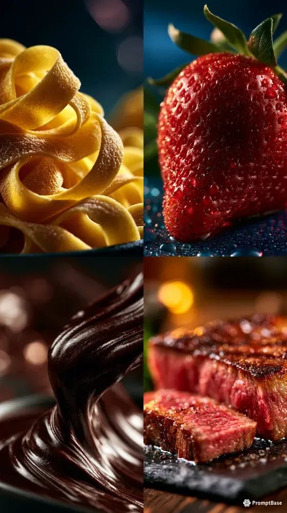 Gourmet Food Macro Showcases