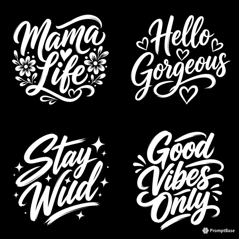 Clean Brush Typography Tshirts