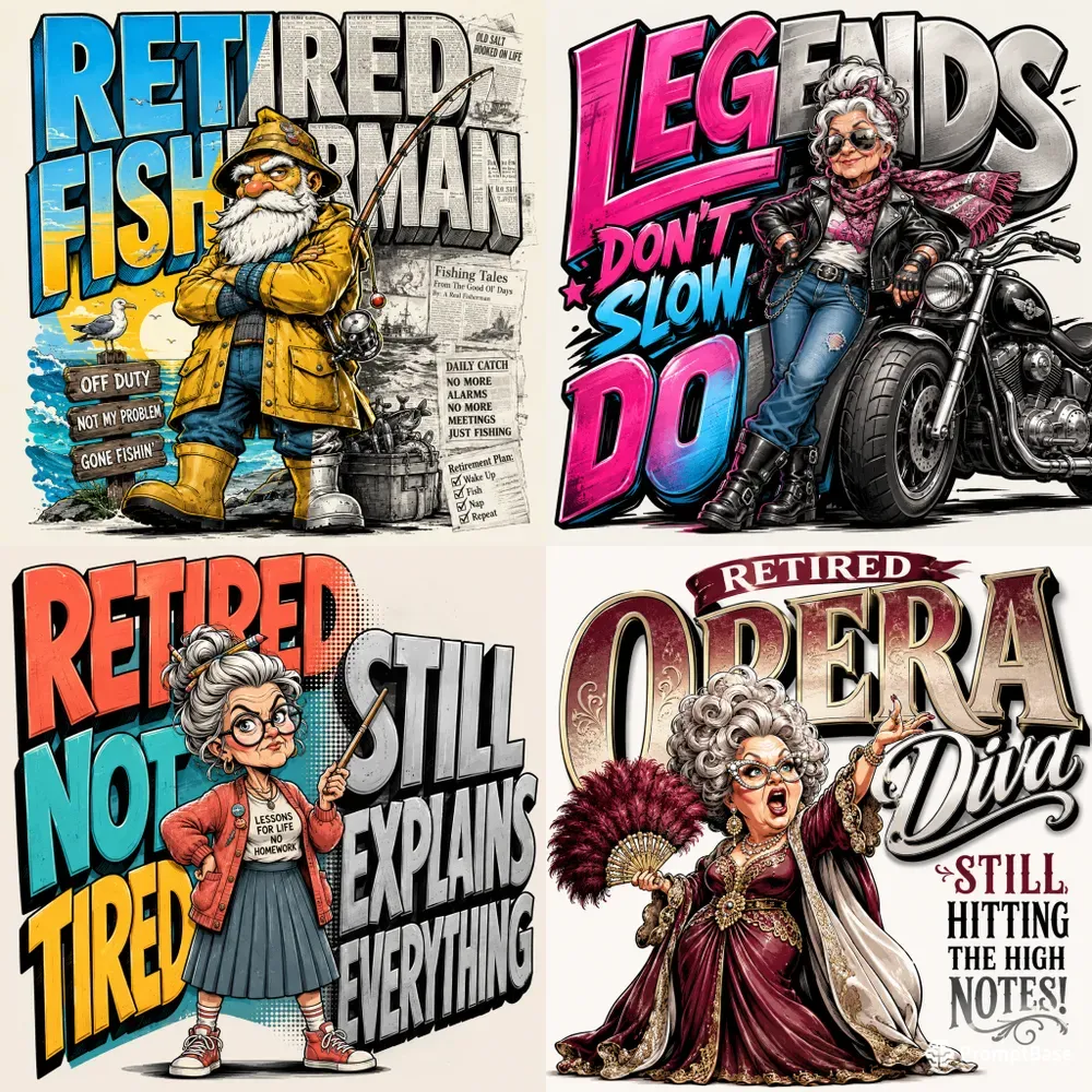 Splittone Cartoon Typographies