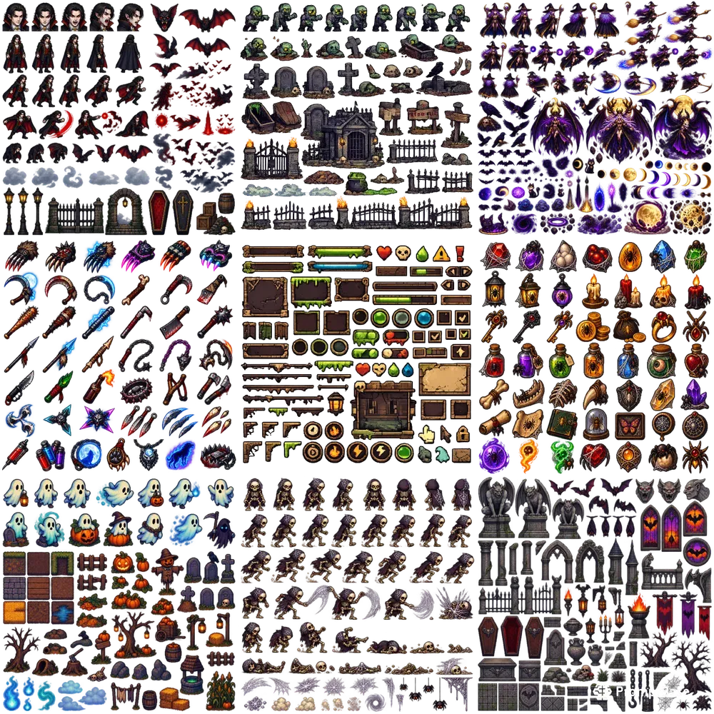Monster Alley Game Asset Packs