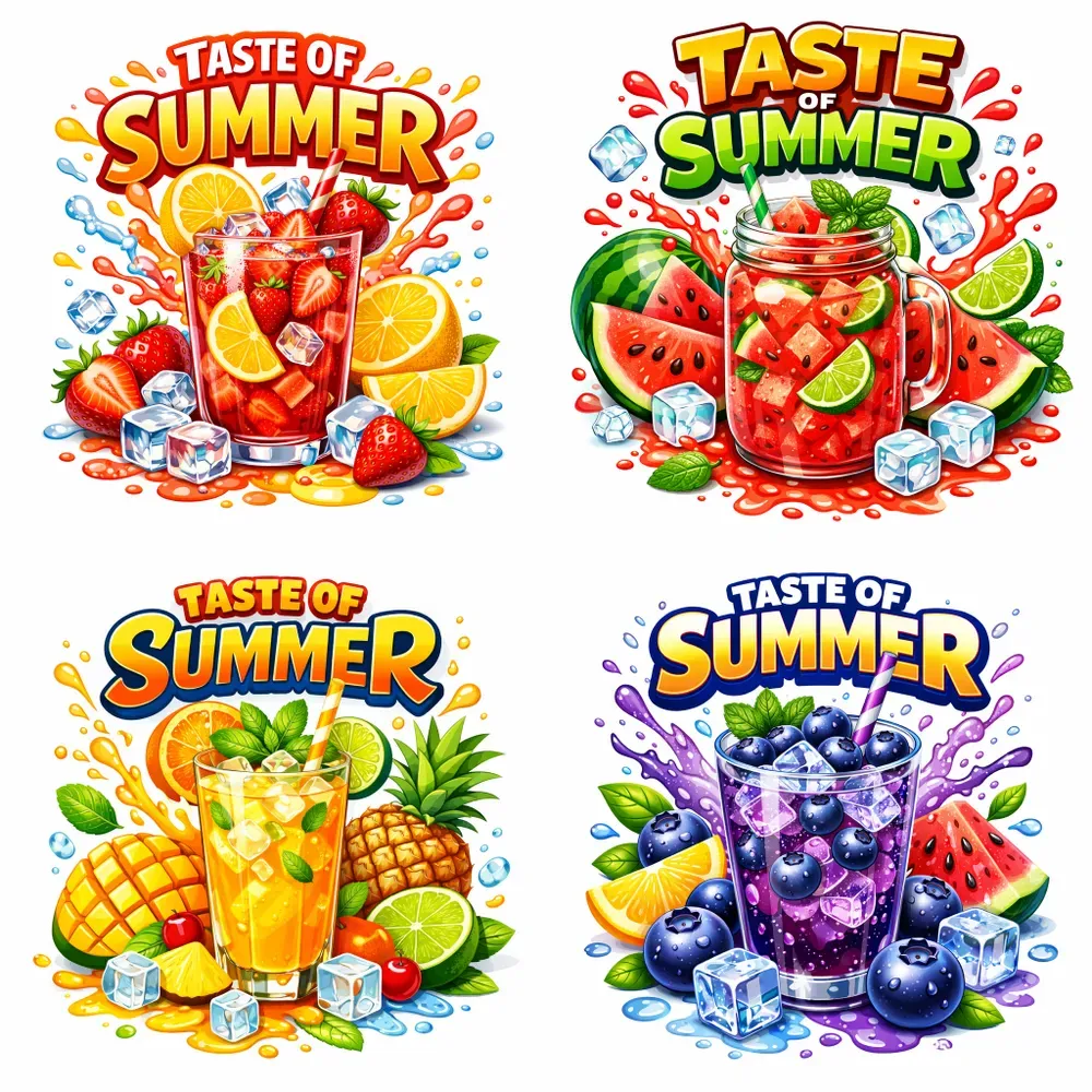 Summer Drink Illustration Packs