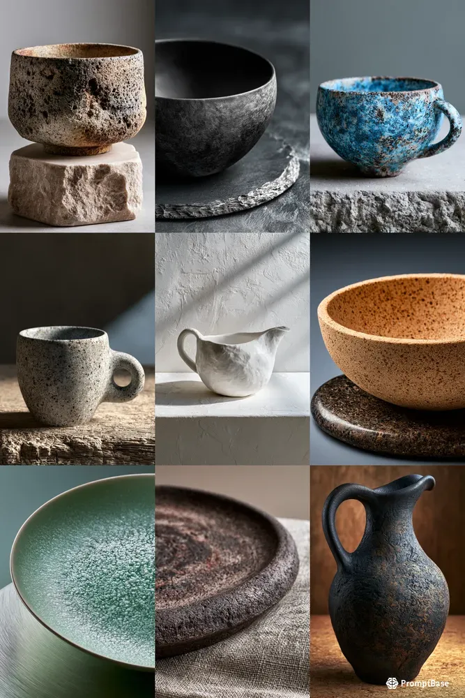 Organic Ceramic Tableware Photography