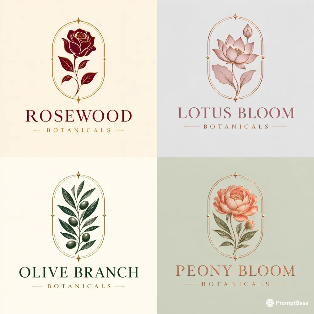 Elegant Botanical Line Art Logos