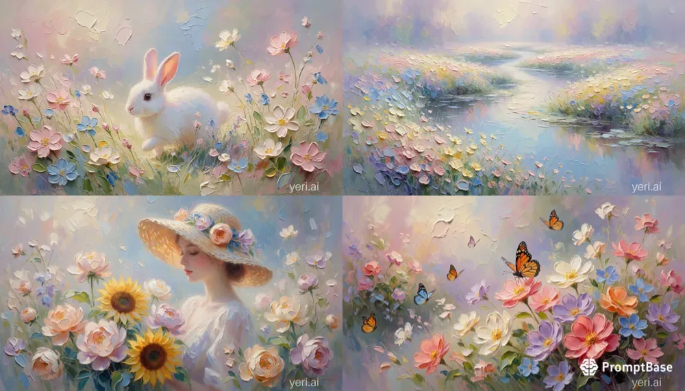 Dreamy Pastel Impressionist Oil Paintings