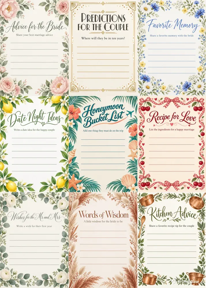 Bridal Shower Activity Cards