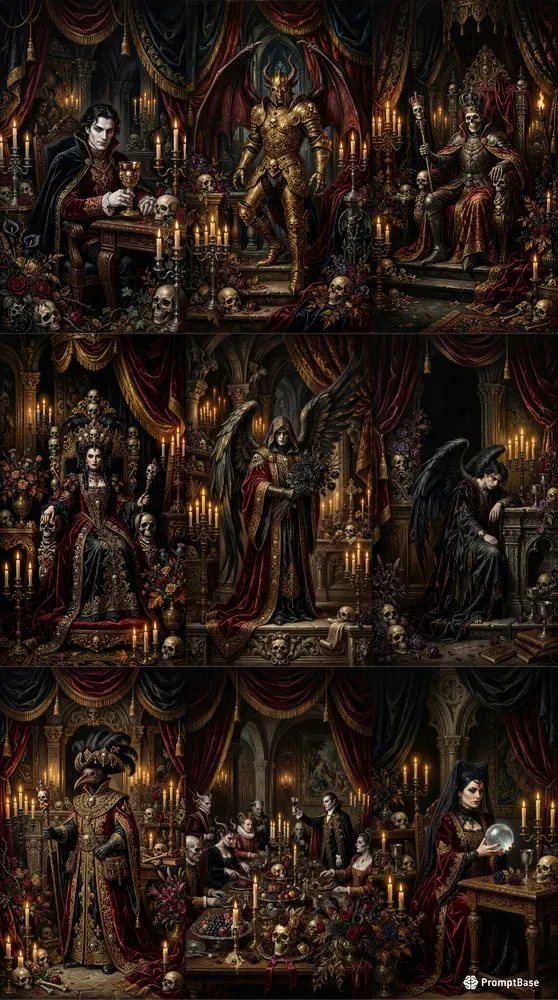 Halloween Dark Baroque Art Prints