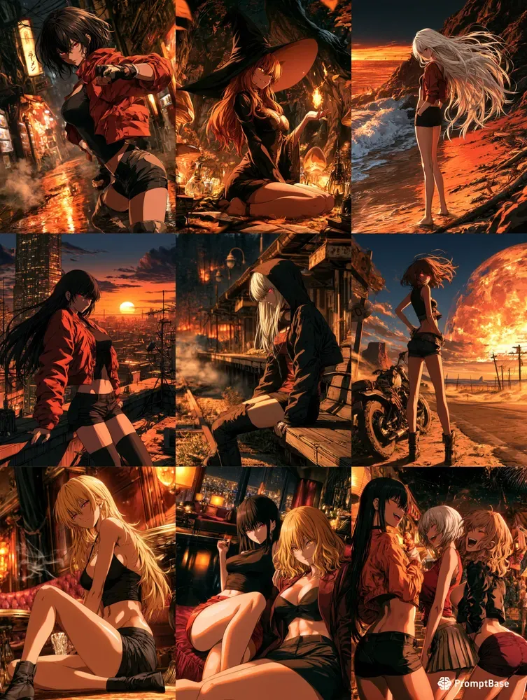Fiery Dark Anime Characters