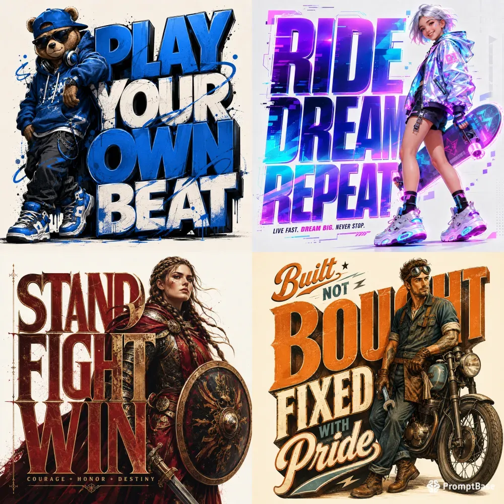 Bold Character Typography Posters