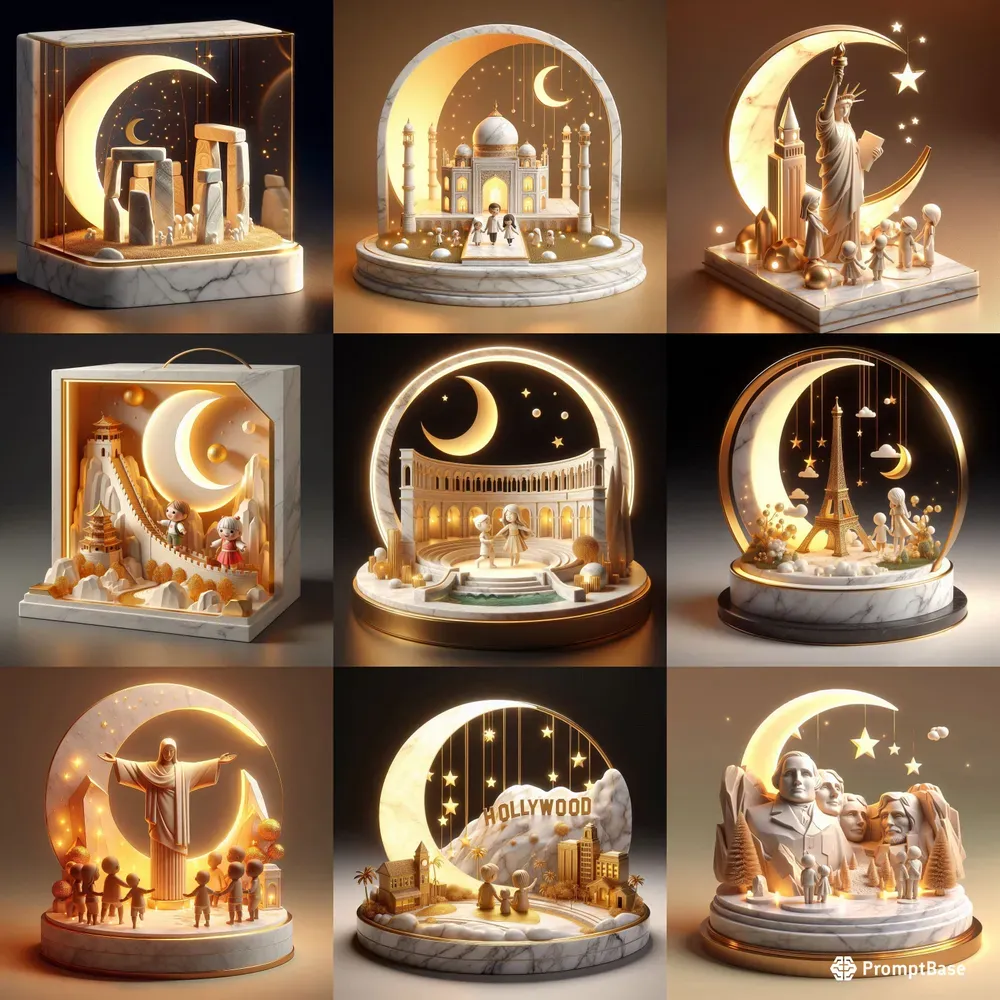 3D Landmark Dioramas For Celebrations