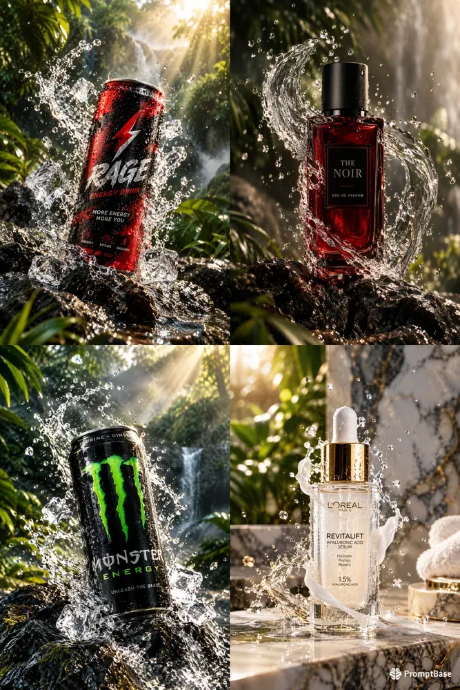Dynamic Splash Product Photography