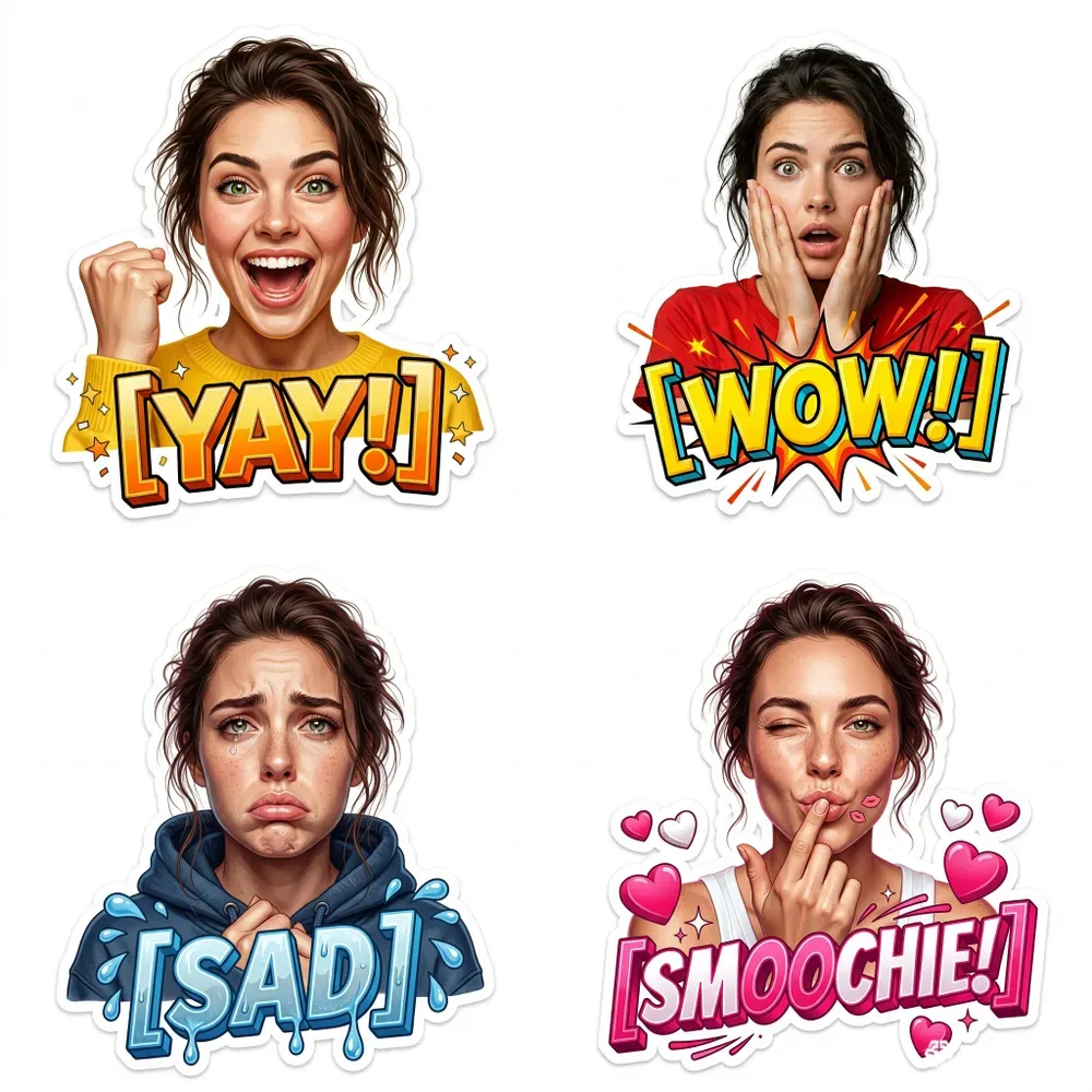 3D Expressive Mascot Stickers