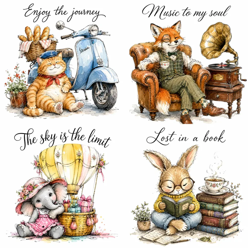 Whimsical Watercolor Card Art