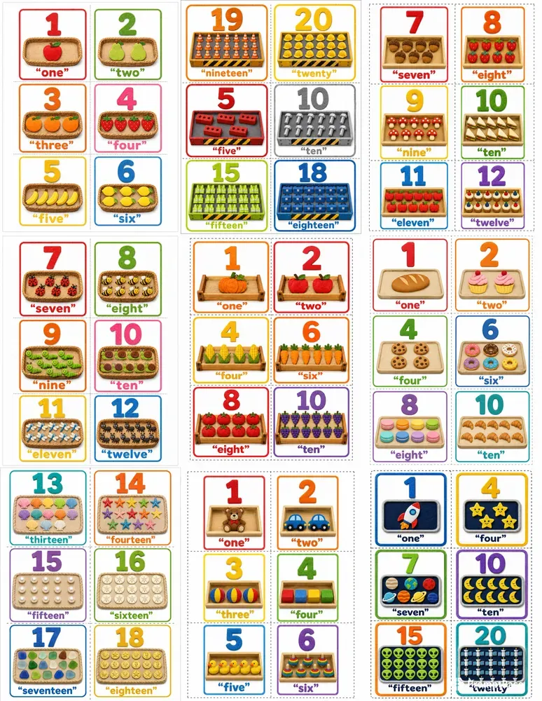 Preschool Counting Cards Generator