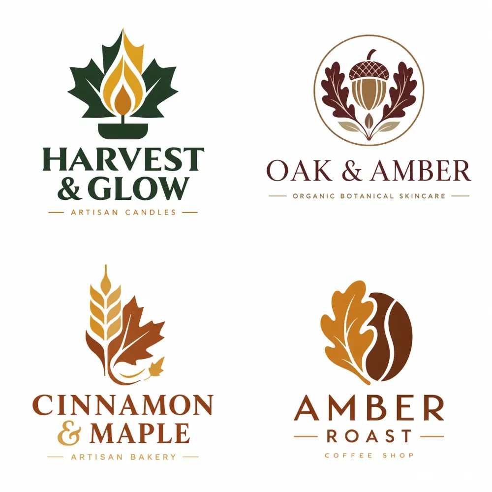 Autumn Vector Logo Brand Identity Genes