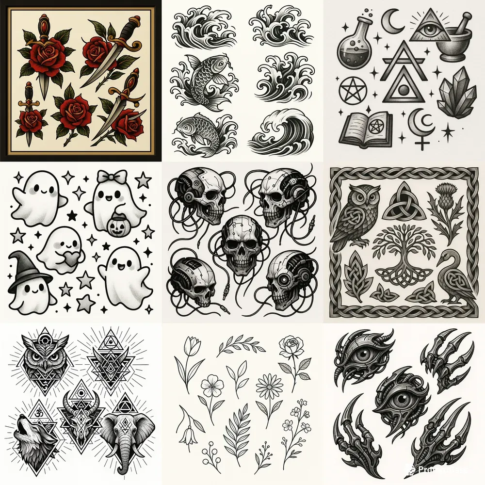 Tattoo Flash Sheet Generators For Studios