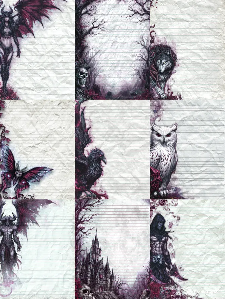 Dark Butterfly Plain Papers