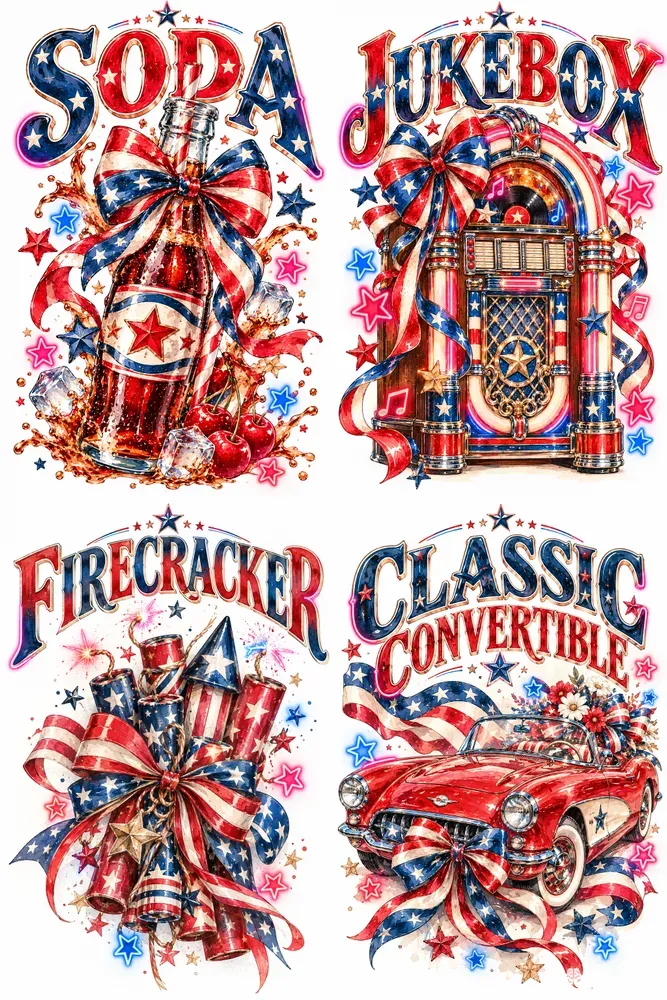 Neon Americana Coquettes