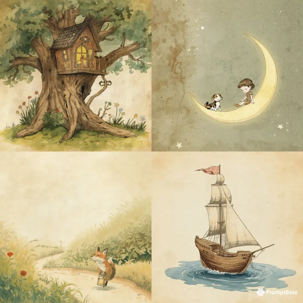 Vintage Storybook Art