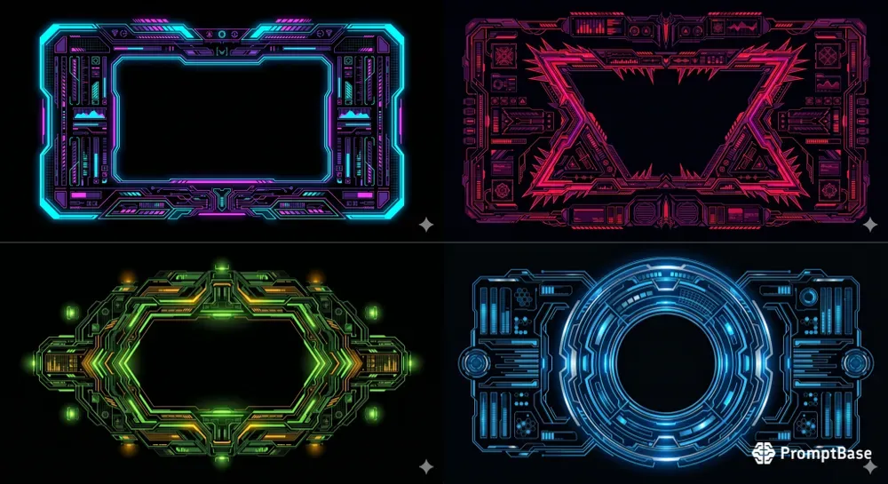 Cyberpunk UI Hud Frames