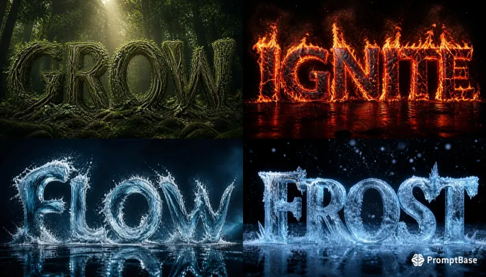 Nature Elements Typography Suites