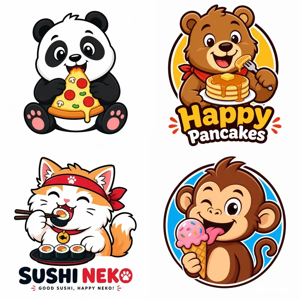 Cute Cartoon Mascot Logos