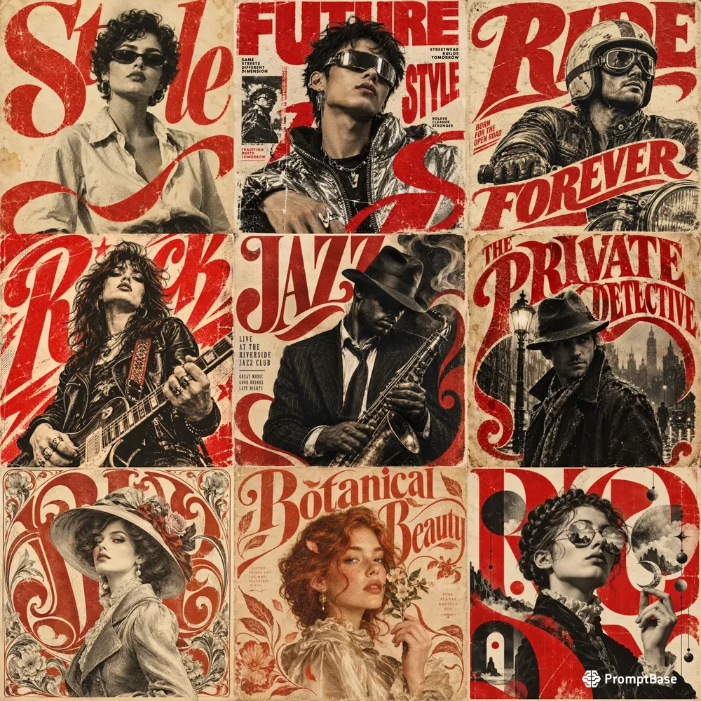 Retro Typography Portraits