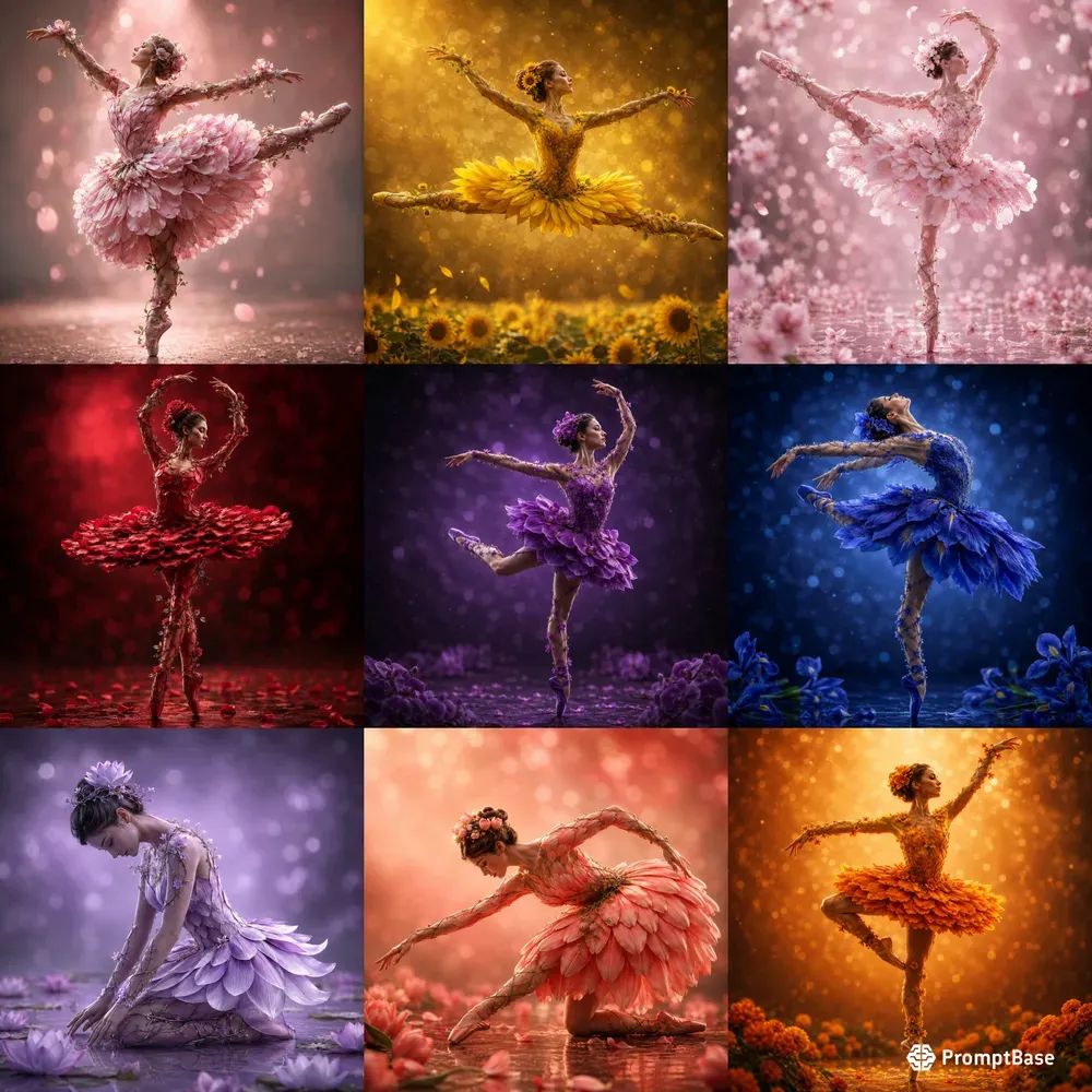 The Ballerinas Made Of Blooms