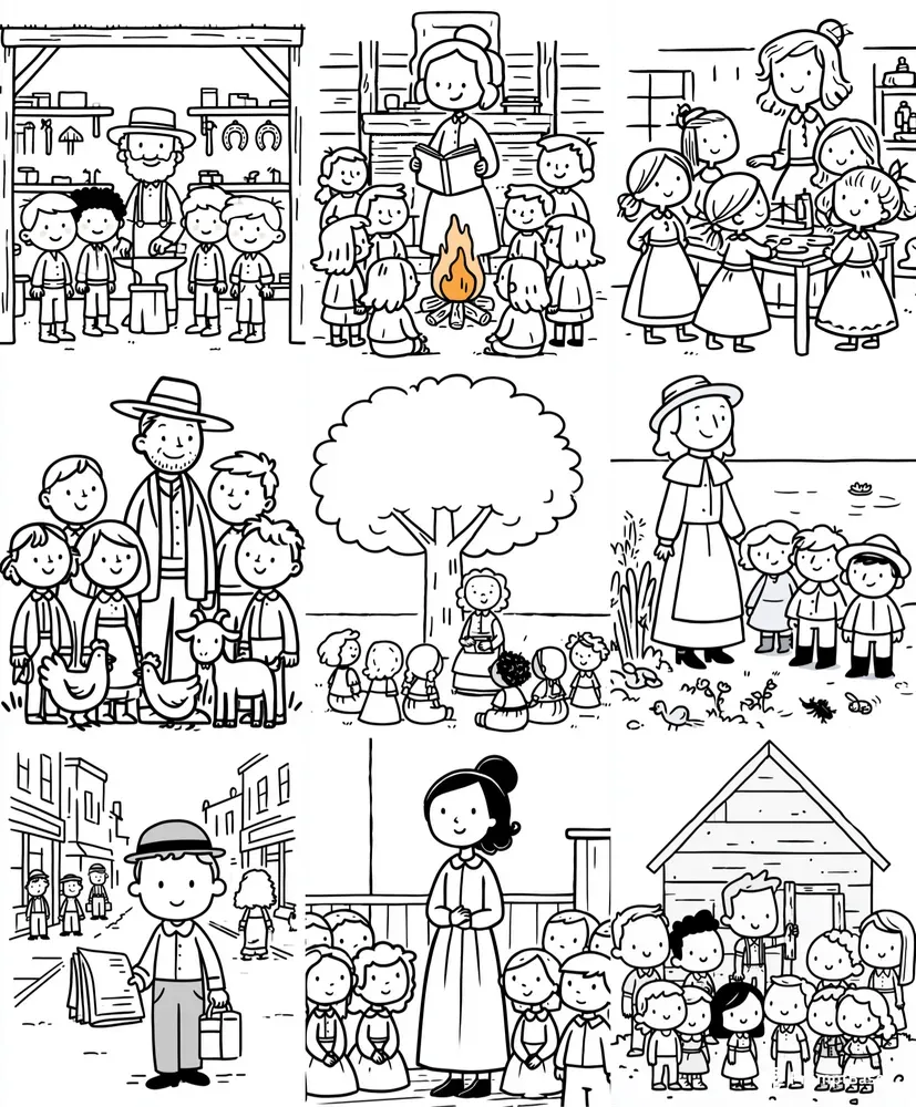 Historical Coloring Pages