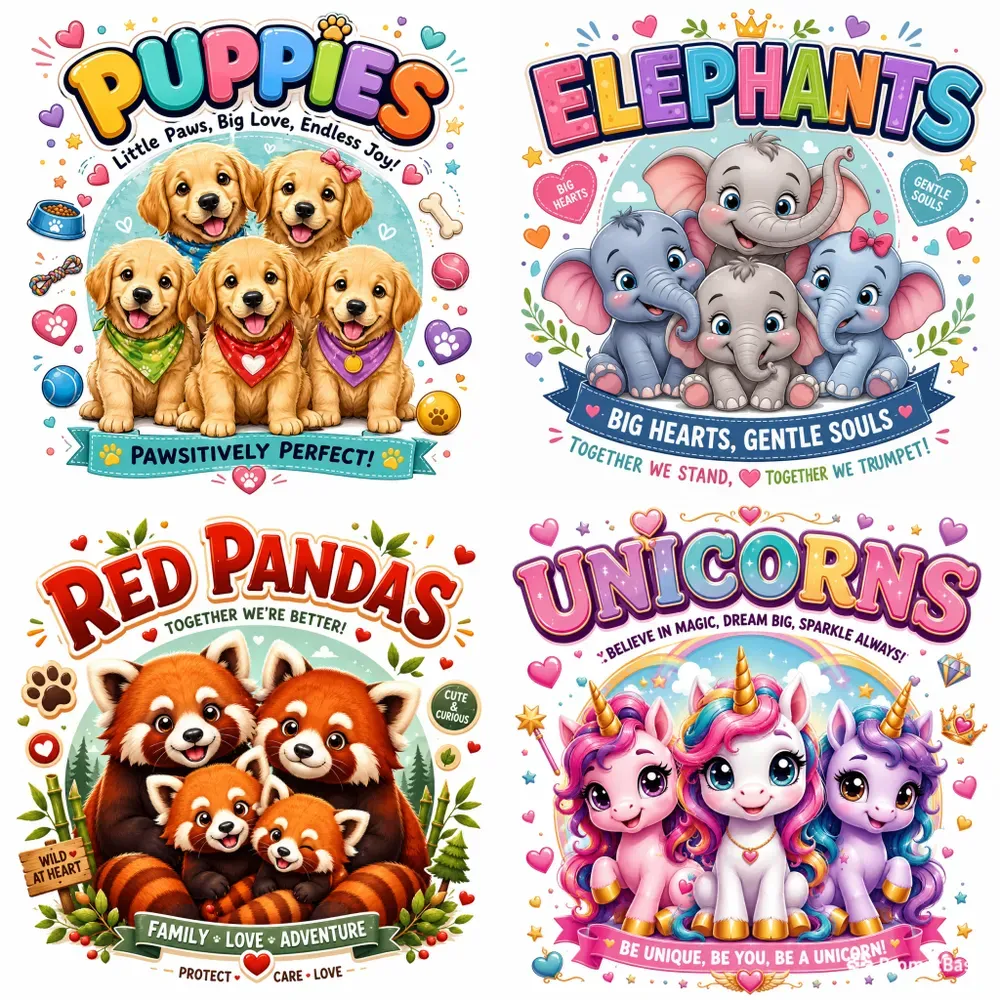Cute Cartoon Character Posters