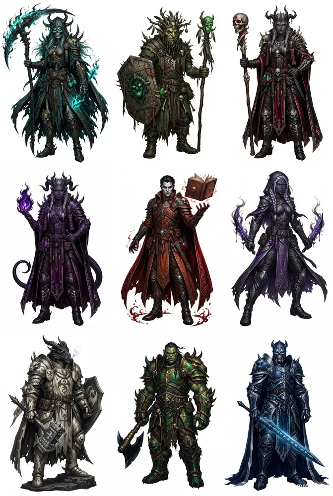 Detailed Dark Fantasy Character Art