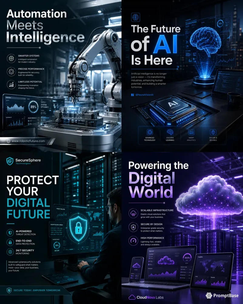 Futuristic Tech Social Posts