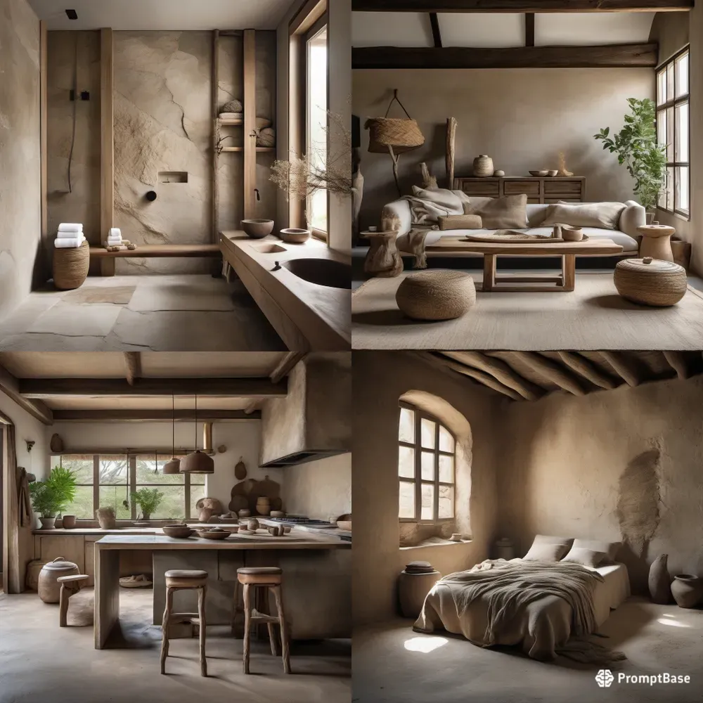 Wabi Sabi Interior Photography Sdxl