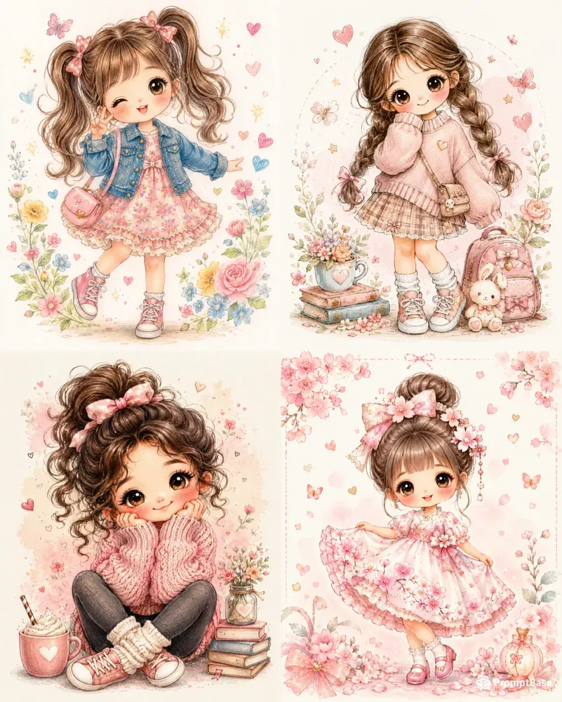Adorable Fashion Doll Art